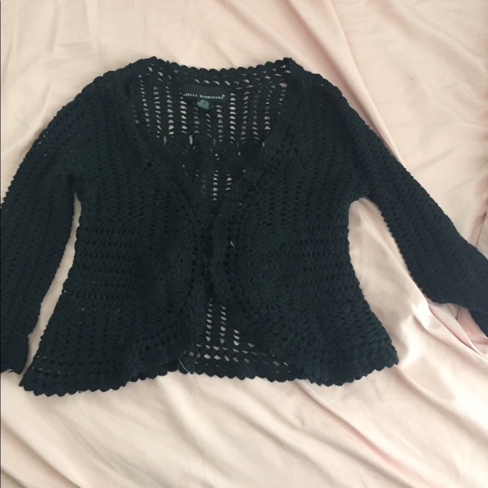 Black cardigan